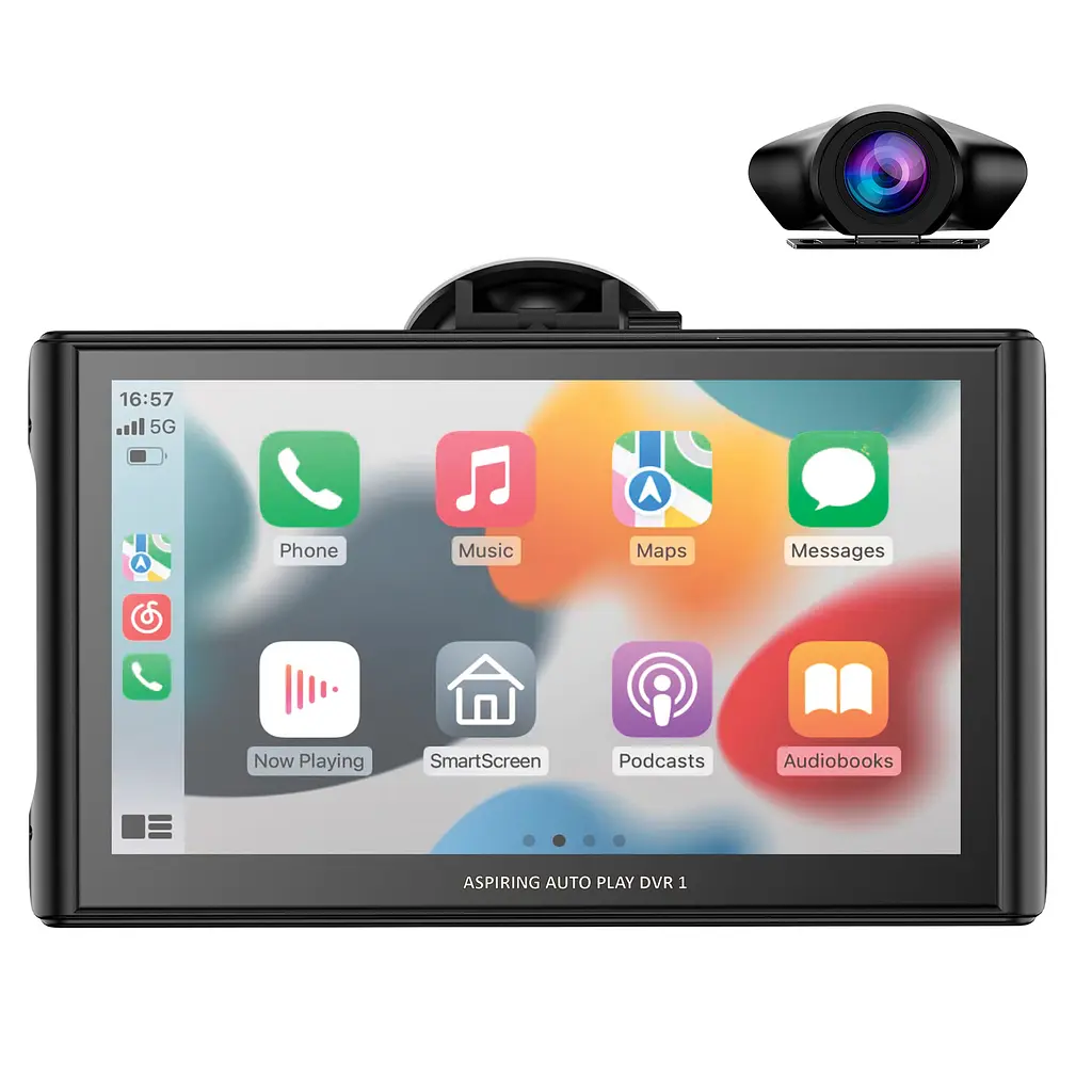 Портативний монітор Aspiring Auto Play DVR 1, Magnet, CarPlay, Android auto - фото 2