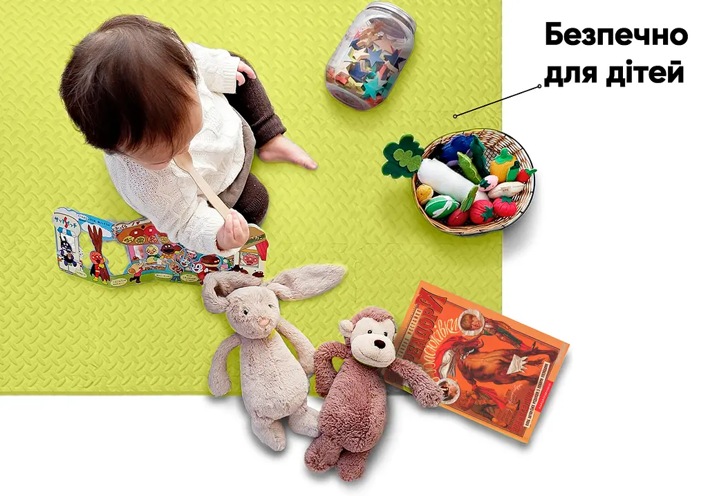 Мат-пазл EasyFit SwallowTail EVA 120х60х1 см татамі ластівчин хвіст Жовтий (EF-1950-30-Y) - фото 6