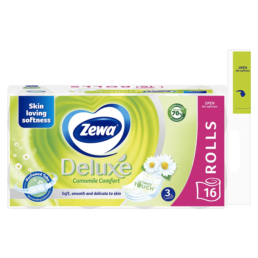 Туалетний папір Zewa Deluxe Ромашка тришаровий 16 рулонів - фото 2