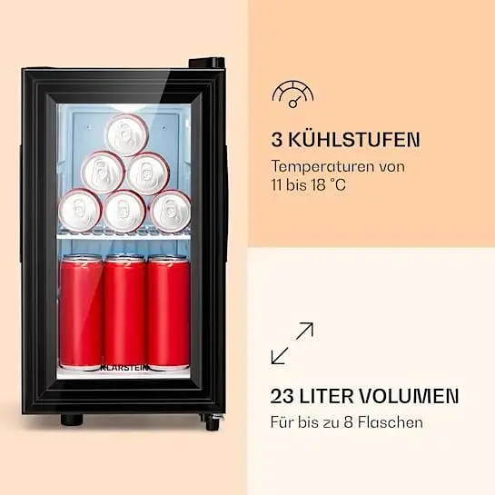 Холодильник-вітрина Klarstein Brooklyn 23 Slim Fridge LED (10039904) - фото 4