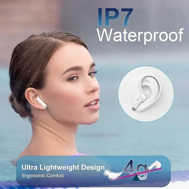 Бездротові спортивні навушники Bluetooth 5.3 із завушинами, 40г роботи, LED дисплей - фото 6