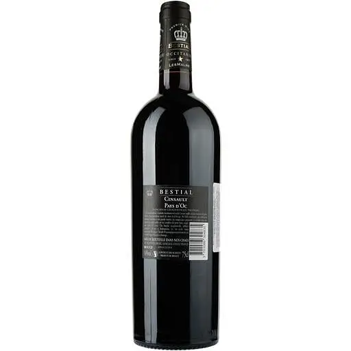 Вино Bestial Cinsault IGP Pays D'Oc, червоне, сухе, 0,75 л - фото 2