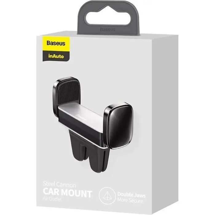 Автотримач Baseus Steel Cannon Air Outlet Car Mount Silver (SUGP-0S) [72641] - фото 4