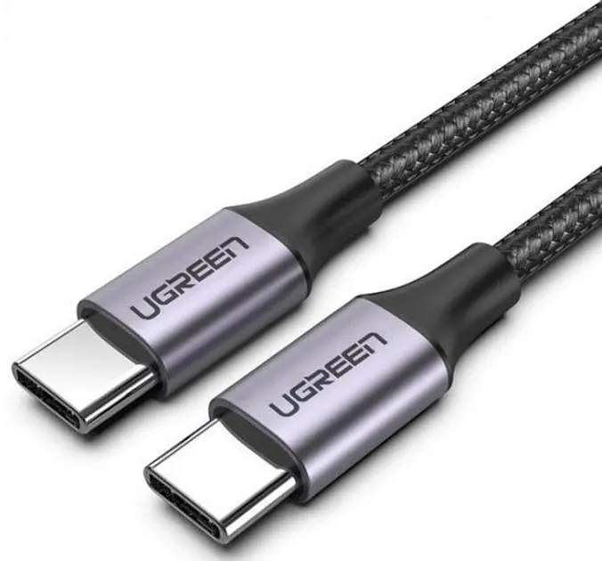 Кабель синхронізації Ugreen US261 Type-C - Type-C 3A Cable Aluminum Braid 1 м Black (50150) - фото 2