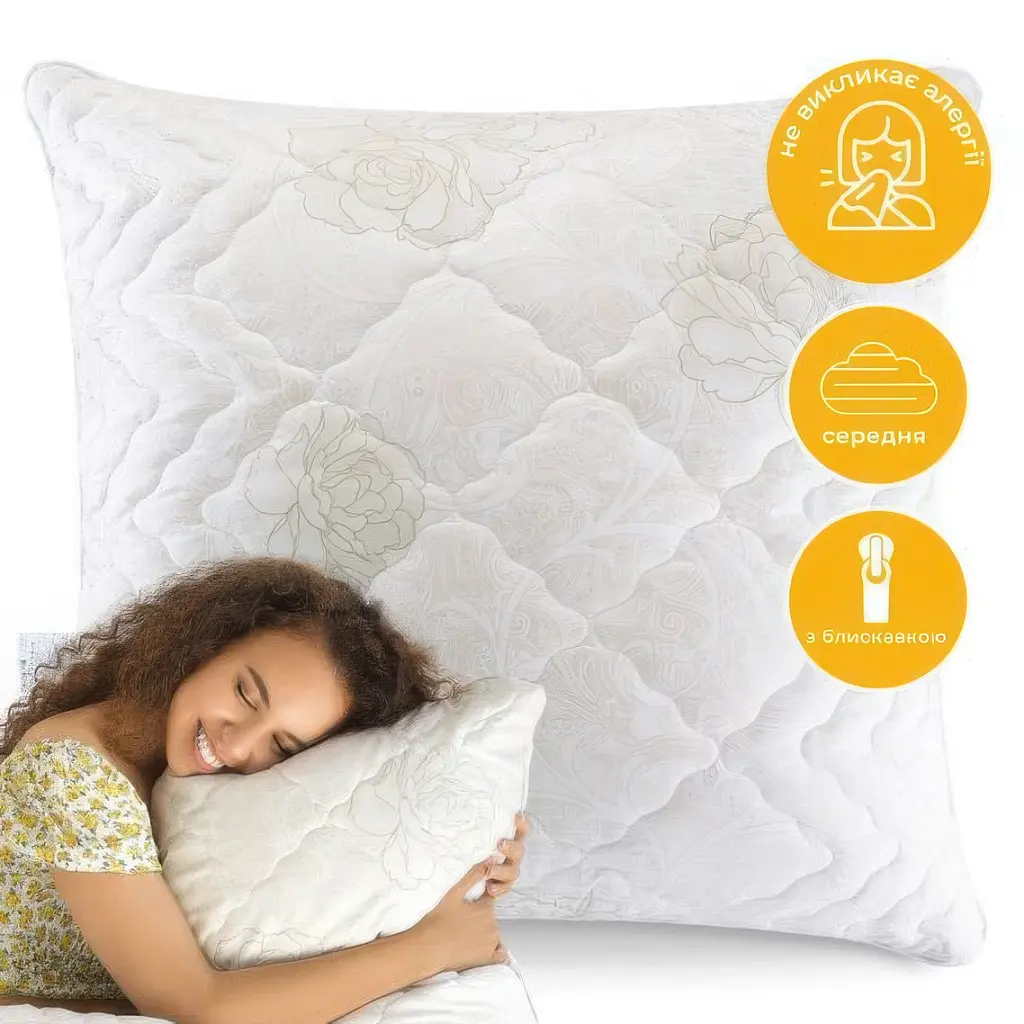 Подушка Ideia Air Dream Classic Розы чехол на молнии 70х70 см белая (8-11755*001) - фото 6