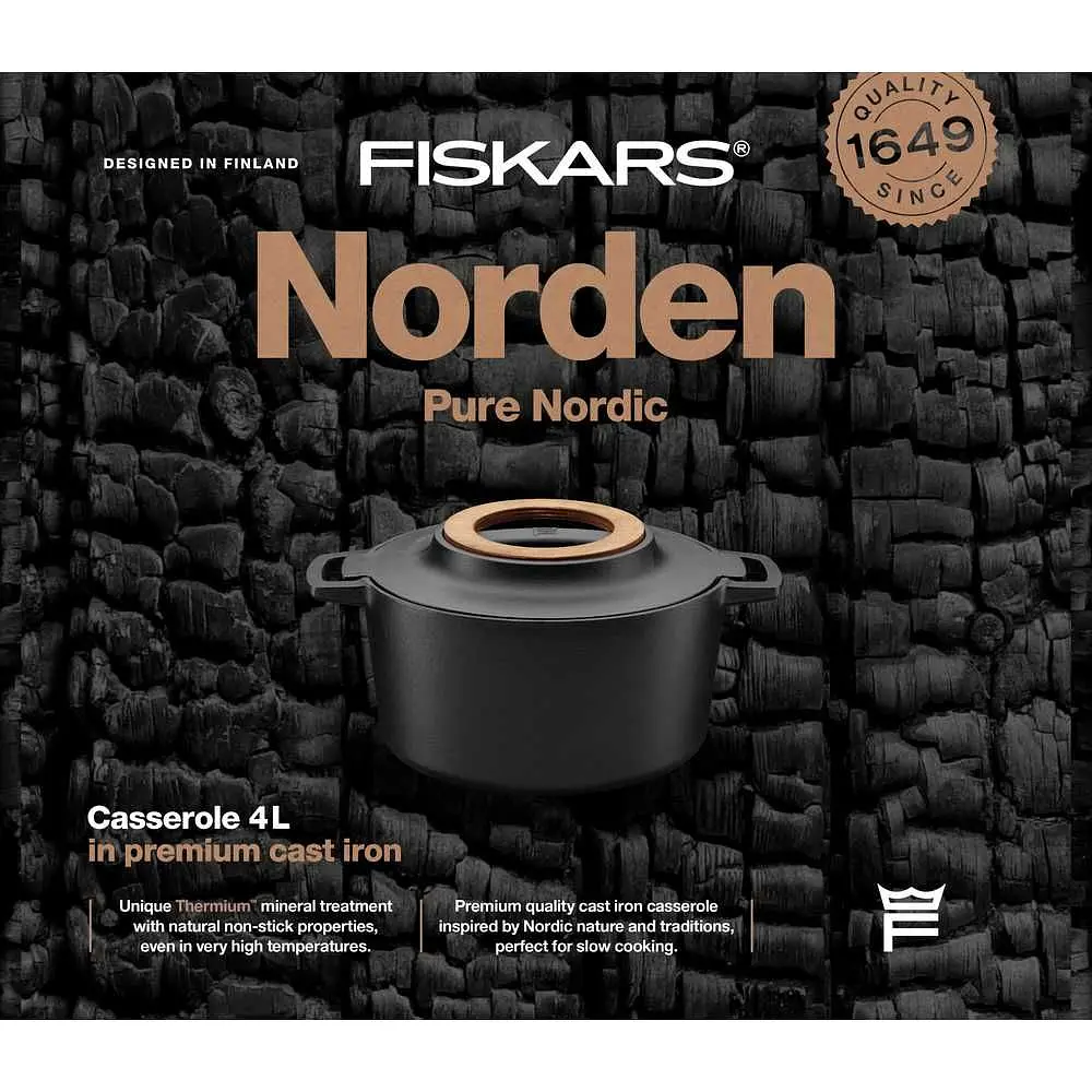 Каструля Fiskars Norden чавунна 4 л (1026565) - фото 9