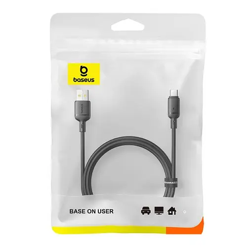 USB кабель Baseus Silky Series USB to Type-C 3A 2m черный P10377703113-03 - фото 2