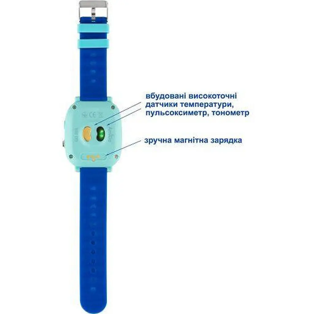 Детские часы - телефон AmiGo GO005 Thermometer 4G WI-FI голубые - фото 8