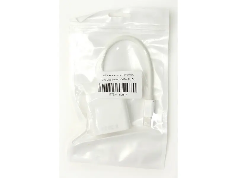 Адаптер PowerPlant Mini DisplayPort - VGA, 0.15m (KD00AS1281) - фото 4