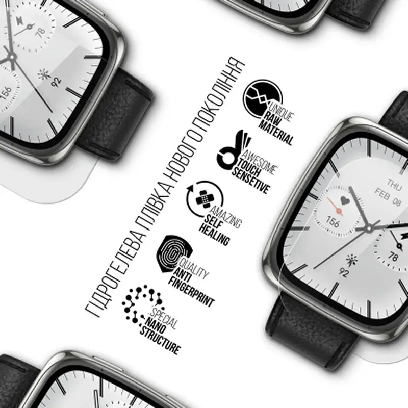 Плівка захисна Armorstandart hydrogel Amazfit Active 2 Square 6 pcs (ARM91532) - фото 2