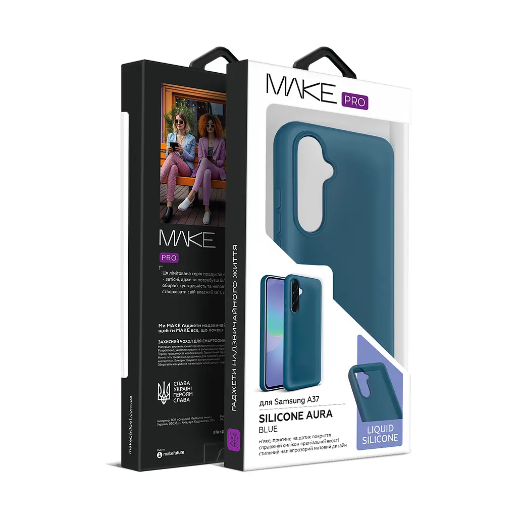 Чохол MAKE Samsung A37 Silicone Aura Blue - фото 3