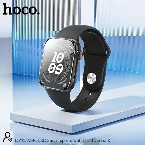 Смарт-годинник Hoco DY12 AMOLED Smart sports watch(call version) чорний - фото 2