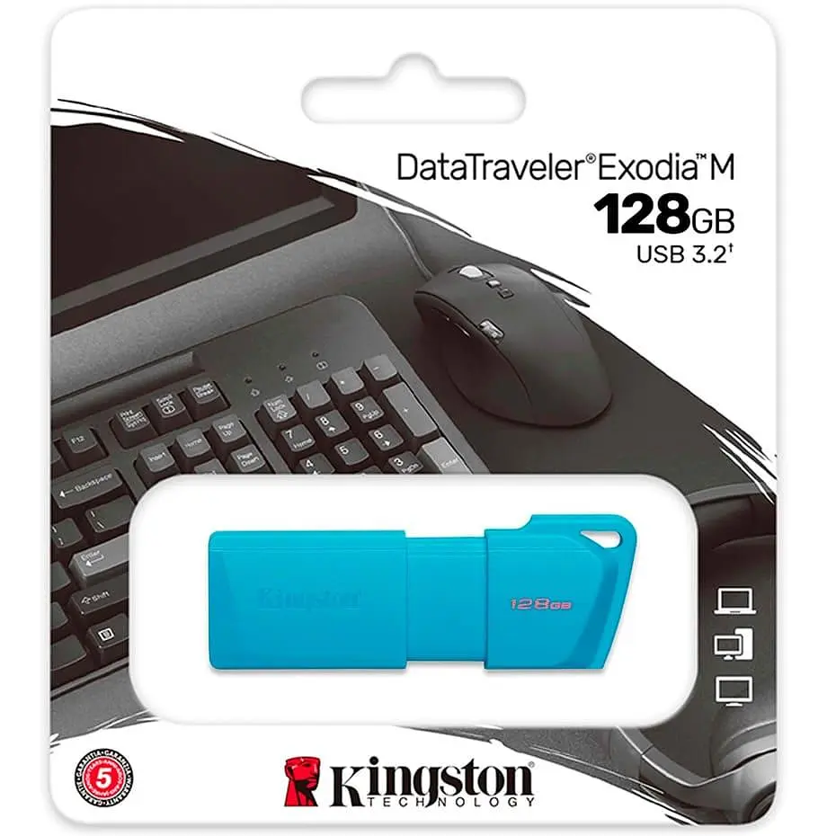 Флеш-накопичувач Kingston USB флеш накопичувач 128GB DataTraveler Exodia M Blue USB 3.2 (KC-U2L128-7LB) - фото 4