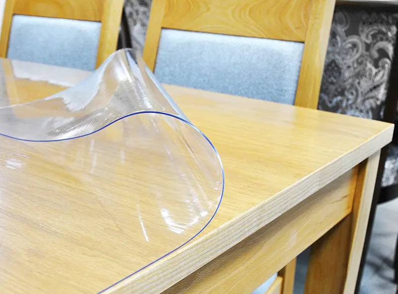 Мягкое стекло Прозрачная силиконовая скатерть на стол Soft Glass Защита для мебели 2.4х1.0м (толщина 1.5 мм) - фото 2