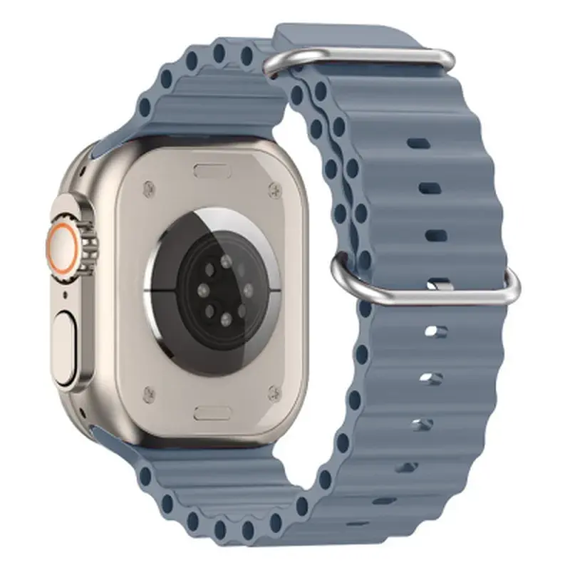 Ремінець до смарт-годинника Armorstandart Ocean Band для Apple Watch 49/46/45/44/42 (Series 1-3) Stone Lotus Blue (ARM74247) - фото 3