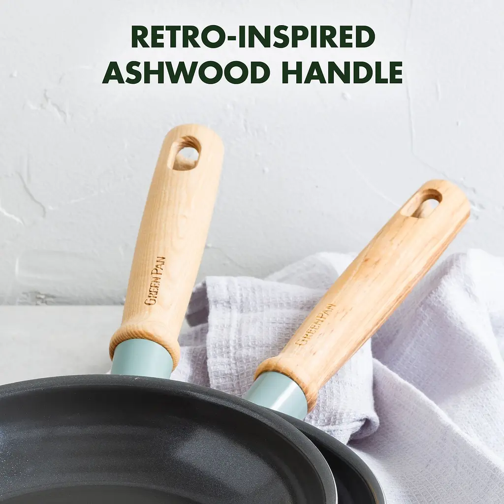 Набір сковорідок GreenPan Mayflower 20 см,  24 см 2 шт. + лопатка з прорізами (CC001570-001) - фото 4