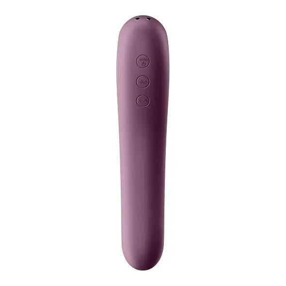 Вакуумний кліторальний стимулятор з вібрацією Satisfyer Dual Kiss фіолетовий - фото 3