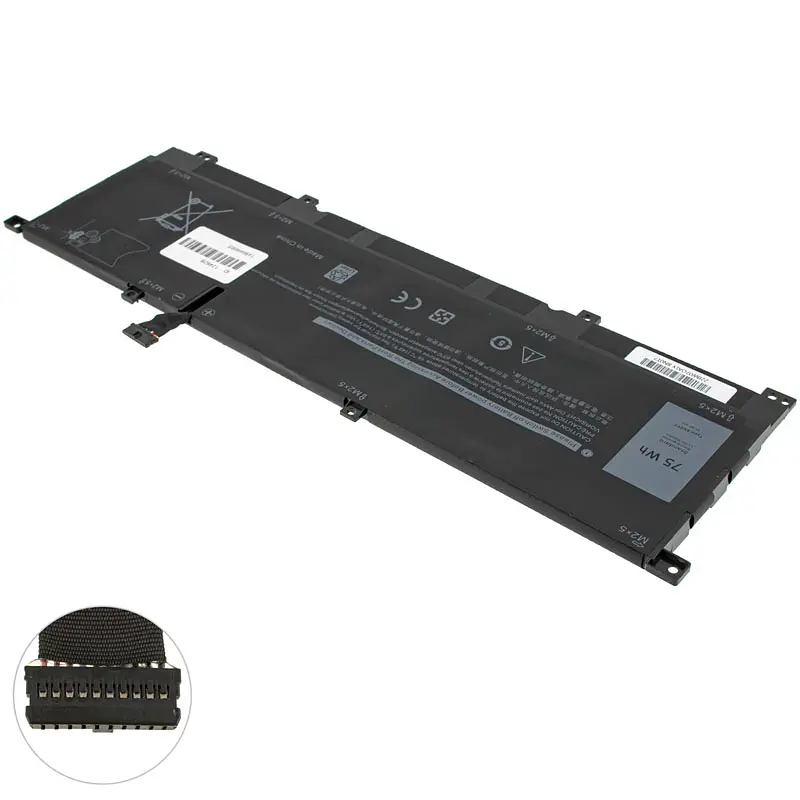 Акумулятор Dell 8N0T7 (XPS 15 9575, Precision 5530 2-in-1) 11.4V 6254 mAh 75Wh Black - фото 2