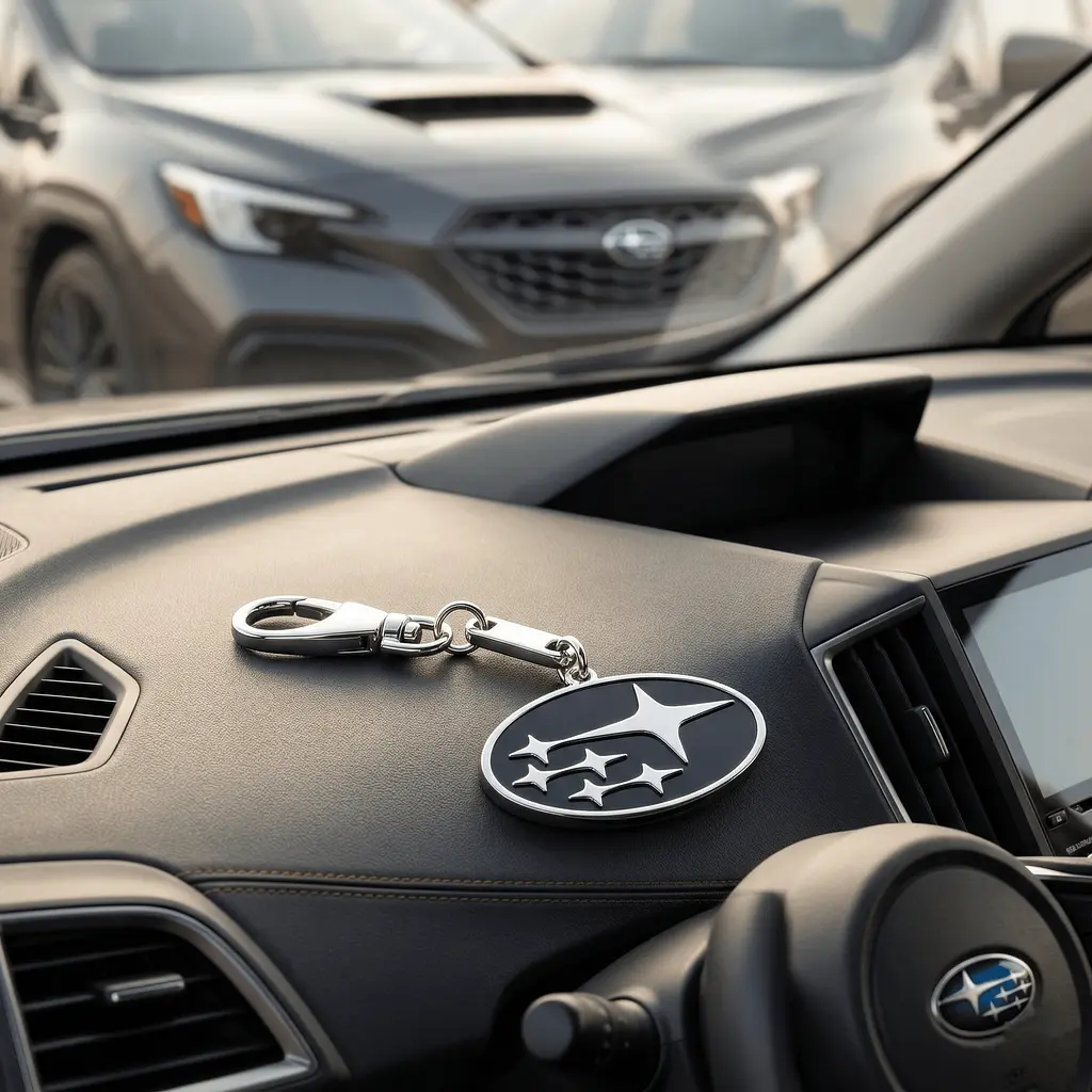 Срібрий брелок Subaru (Субару) (9014) - фото 3