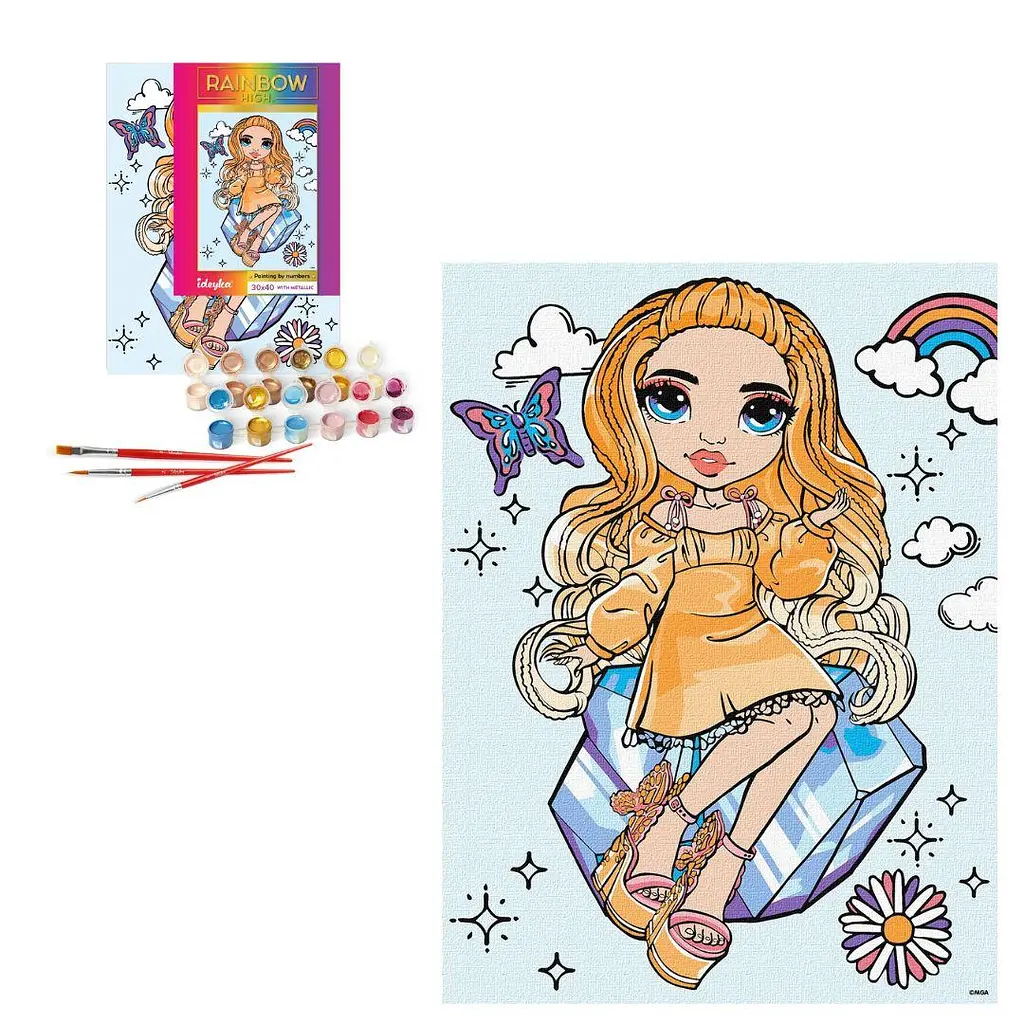 Набір для розпису для дітей Rainbow High Poppy Rowan 30х40см — творчий набір для дітей (KHO1245)