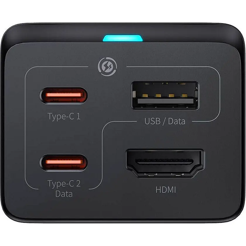 Мережевий зарядний пристрій Baseus GaN5 Pro Desktop Fast Charger 67W Black + Cable USB-C (CCGP110201) [96289] - фото 2