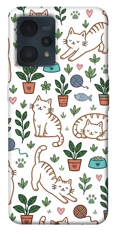 TPU чохол Demsky Cats pattern для Realme 9 4G / 9 Pro+