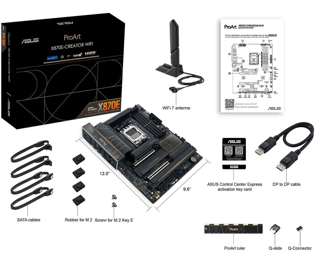 Материнська плата ASUS PROART X870E-CREATOR WIFI (PROART X870E-CREATOR WIFI) (Socket AM5, AMD X870E, ATX) - фото 7