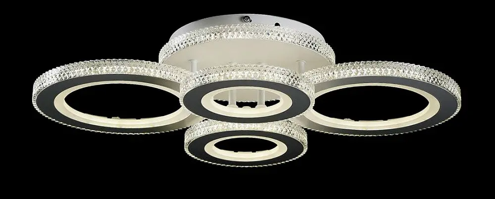 Елегантна LED-люстра для вітальні LT8012/2+2 LED (WT) - білий, 240 Вт, діаметр 59 см, від 14 до 20 м2 - фото 5