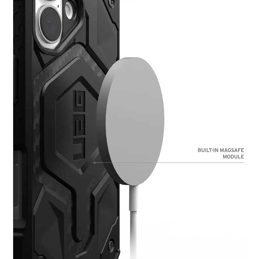 Оригинальный противоударный чехол UAG Monarch Pro MagSafe для iPhone 16 Plus Carbon Black 114455114242 - фото 7