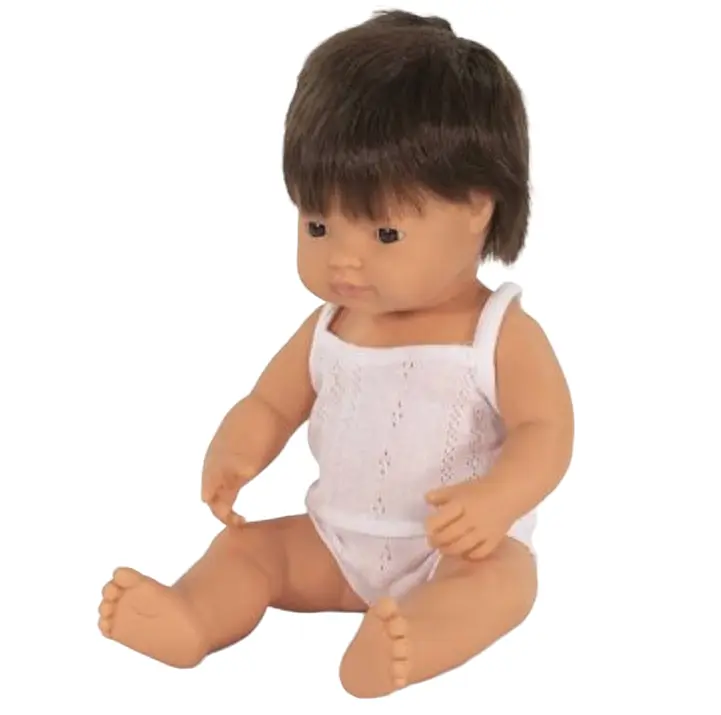 Лялька-пупс анатомічна Miniland хлопчик-шатен, у білизні, 38 см, (31179) - фото 2
