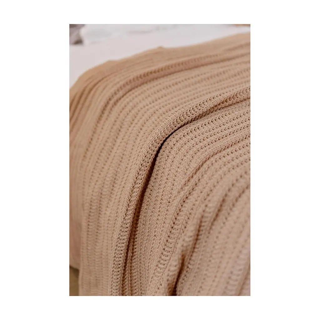 Плед Прованс COTTON бежевий 120 х 200 см (039527) - фото 4