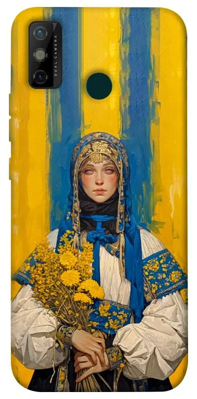 TPU чохол Demsky Ukrainian woman для TECNO Spark 6 Go