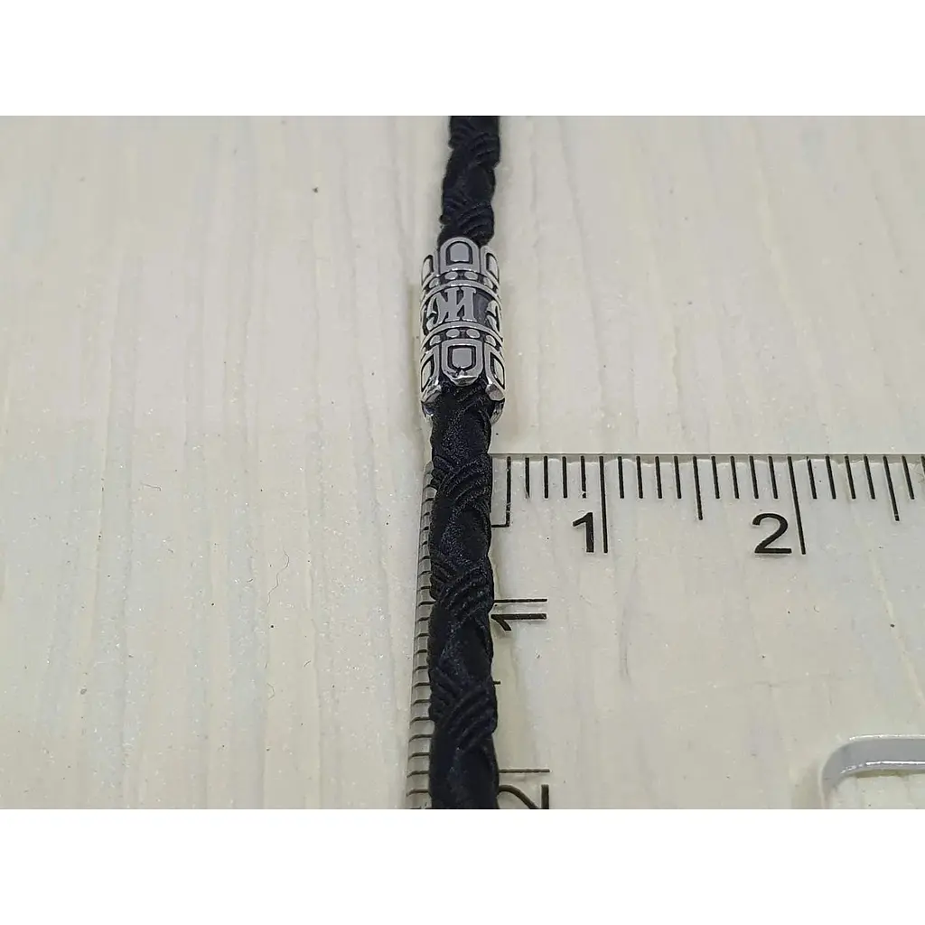 Ювелирный шнурок Меридиан 925 из текстиля с серебряными вставками. 846/3 55 70 - фото 4