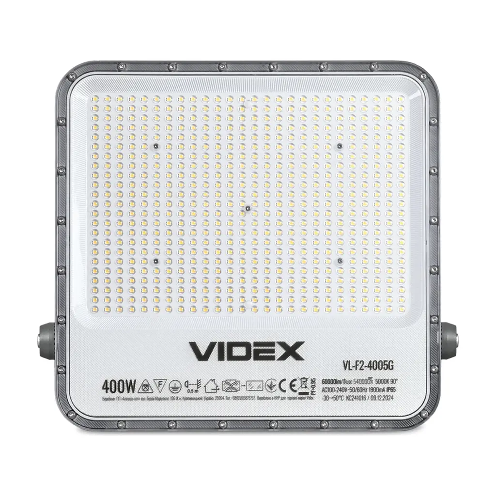 Прожектор Videx LED PREMIUM F2 400W 5000K 220V (VL-F2-4005G) - фото 2