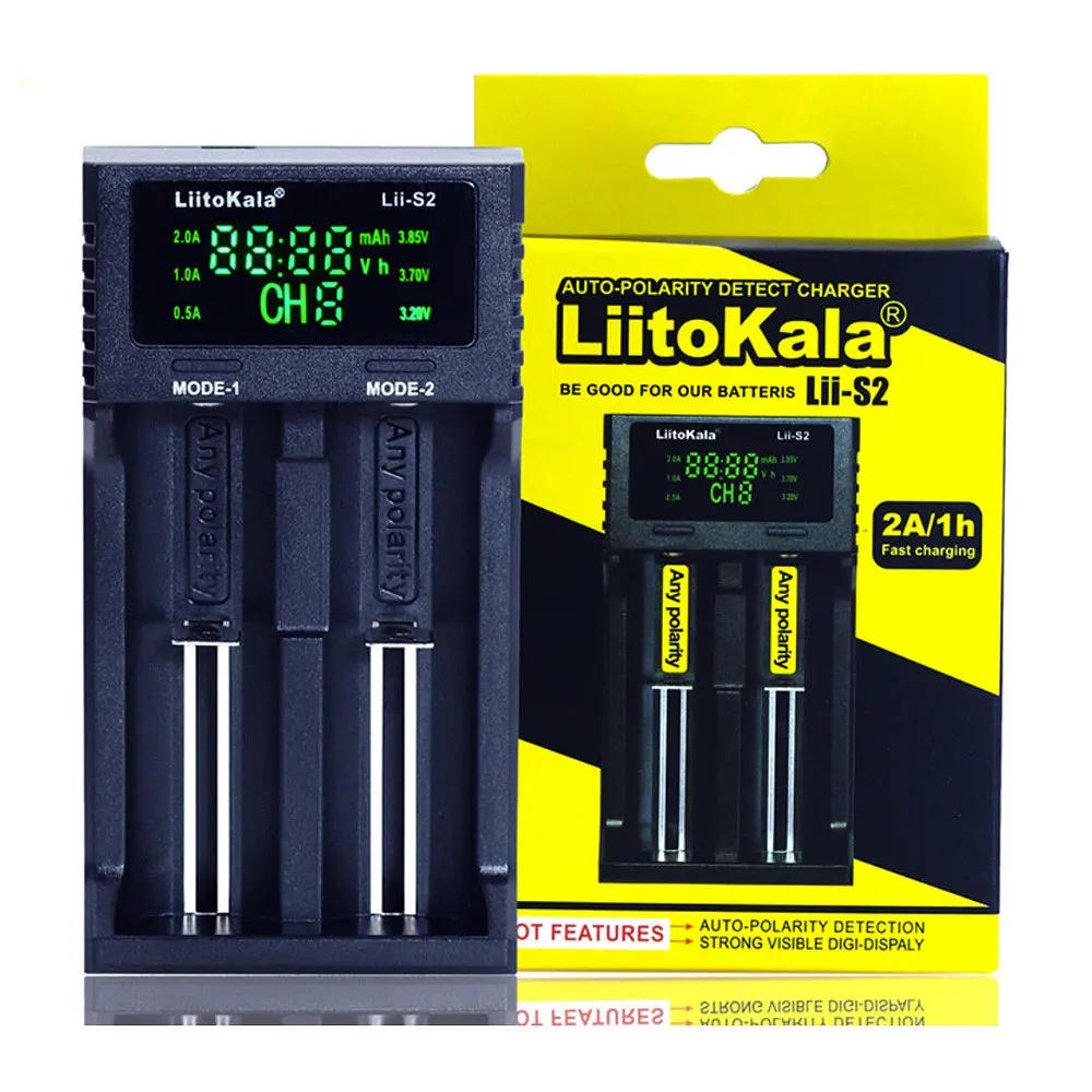 Зарядний пристрій LiitoKala lii-S2 2 канали Чорний (1480373725) - фото 2