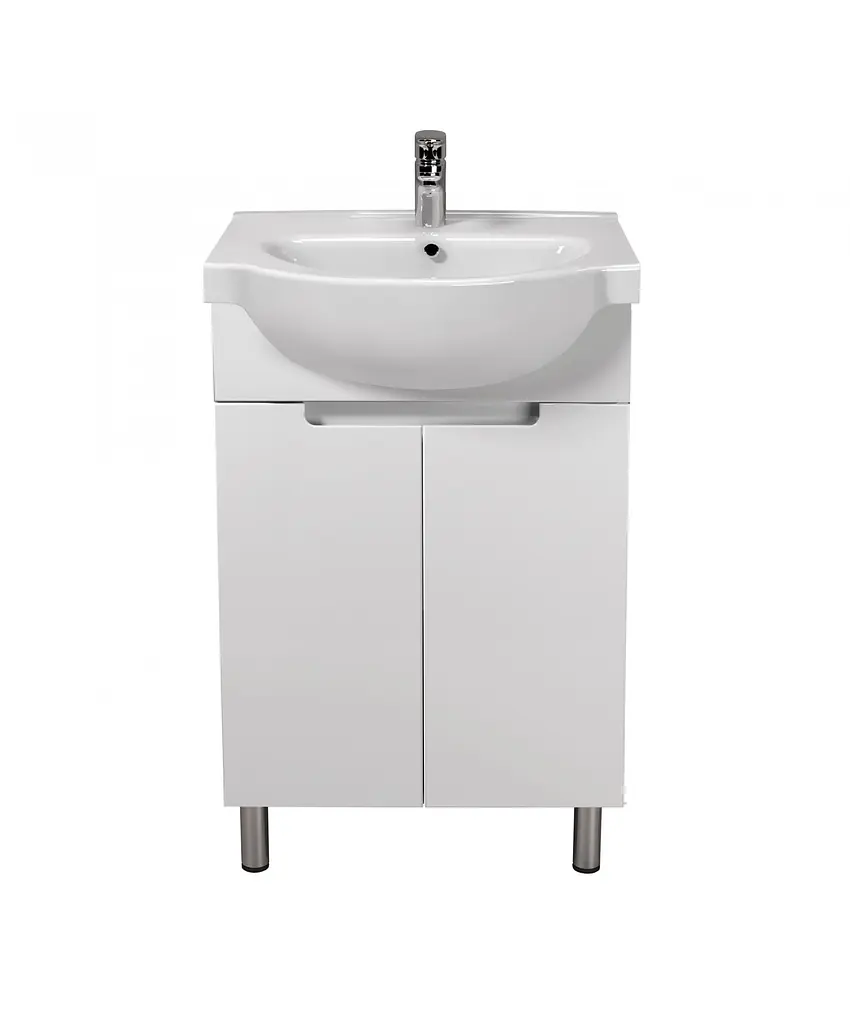 Тумба Мойдодир Tetris White 55 з умивальником Freja 55 Білий - фото 5