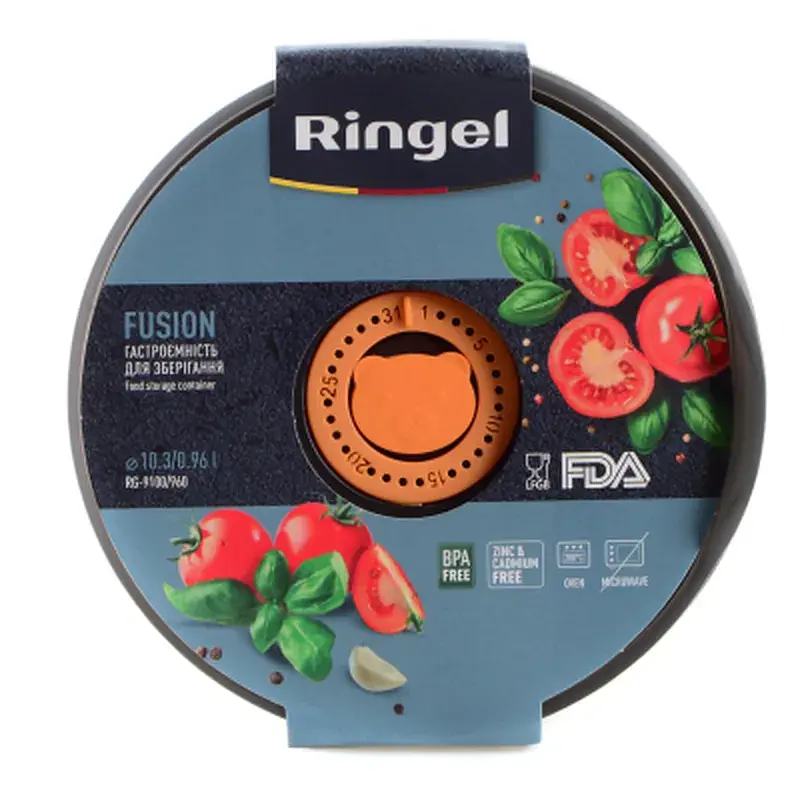 Харчовий контейнер Ringel Fusion круглий нержавіюча сталь 960 мл (RG-9100/960) - фото 3