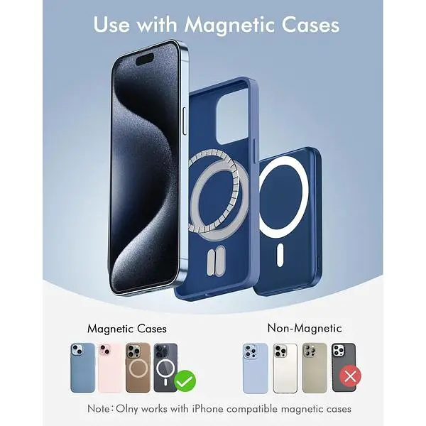 Портативний зарядний пристрій Podoru Magsafe 5000 mAh Wireless з кабелем Type-C PD 20W Mini Fast Charging Input Mag-safe - фото 3