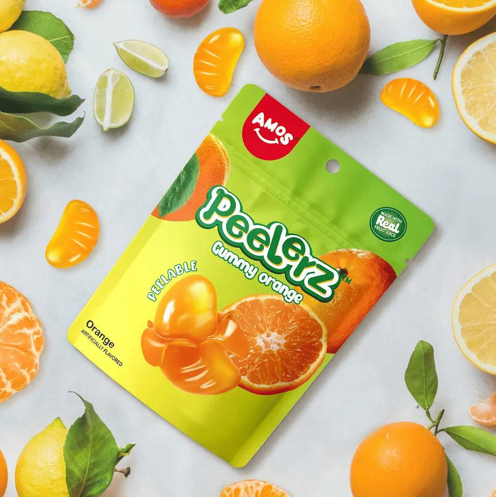 Желейні цукерки Amos Peelerz Peelable Gummy Orange 170г - фото 6