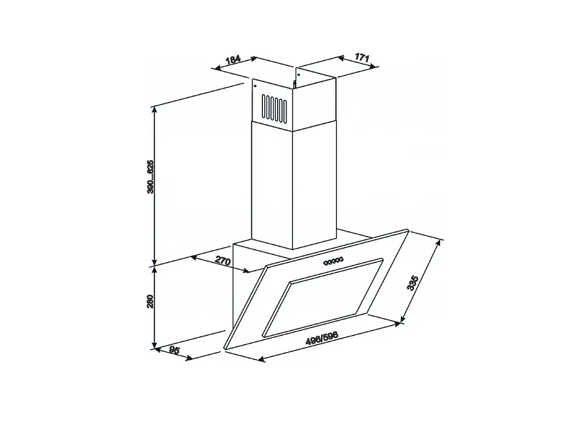 Витяжка ELEYUS VERTICAL 1000 60 WH - фото 2