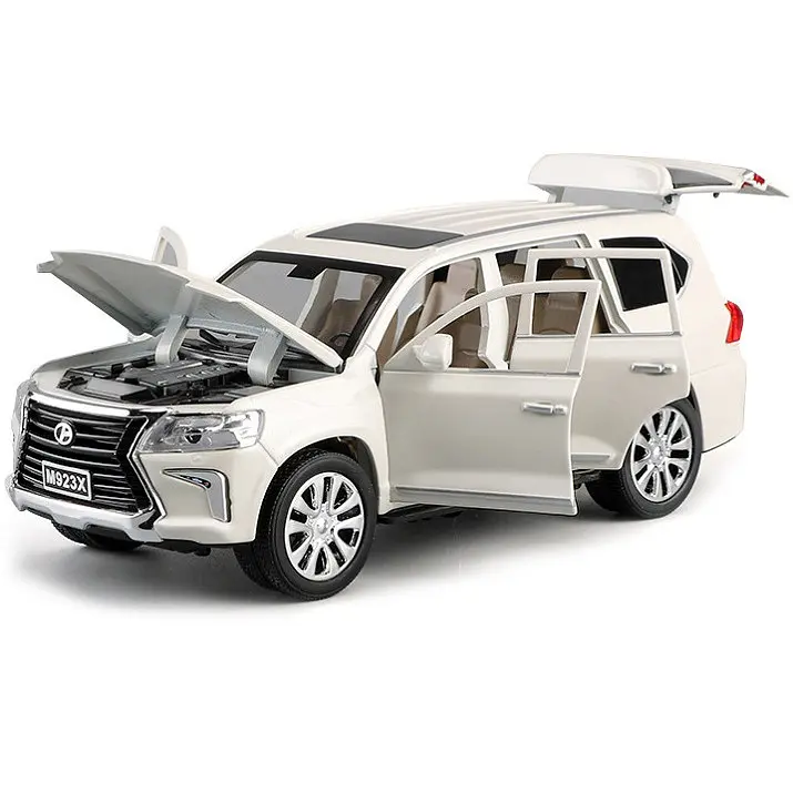 Колекційна металева модель позашляховика АвтоЕксперт Lexus LX570 з інерцією, світлом та звуком 1:24 - фото 4