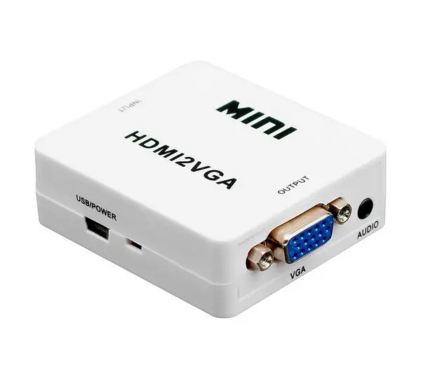 Перехідник VGA на HDMI конвертер для ПК, ноутбука, відео реєстратора адаптер перетворювач з аудіо та зовнішнім живленням HDMI - VGA VGA2HDMI(4272) - фото 5