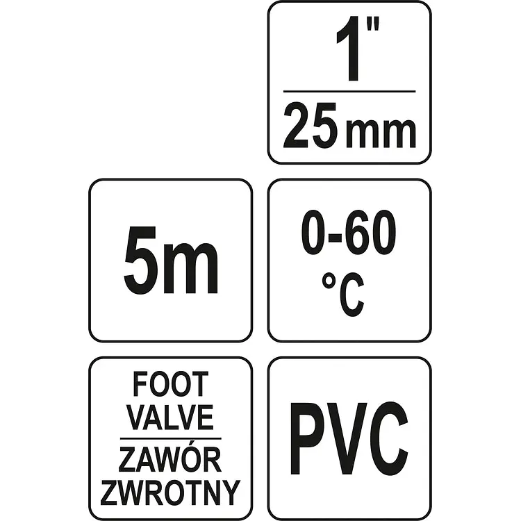 Шланг всасывающий к насосам Flo 1" с ситом и обратным клапаном 5 м (79823) - фото 5