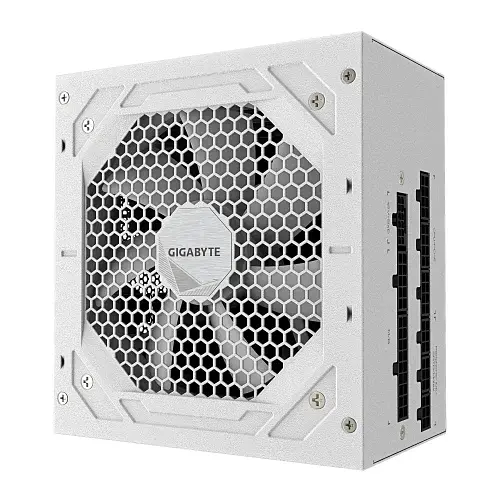 Блок живлення 750 Вт, Gigabyte UD750GM PG5 V2, білий, модульний, 80+ золотистий, Active PFC, 12 см, 4xMolex/8xSATA/1x16-pin /