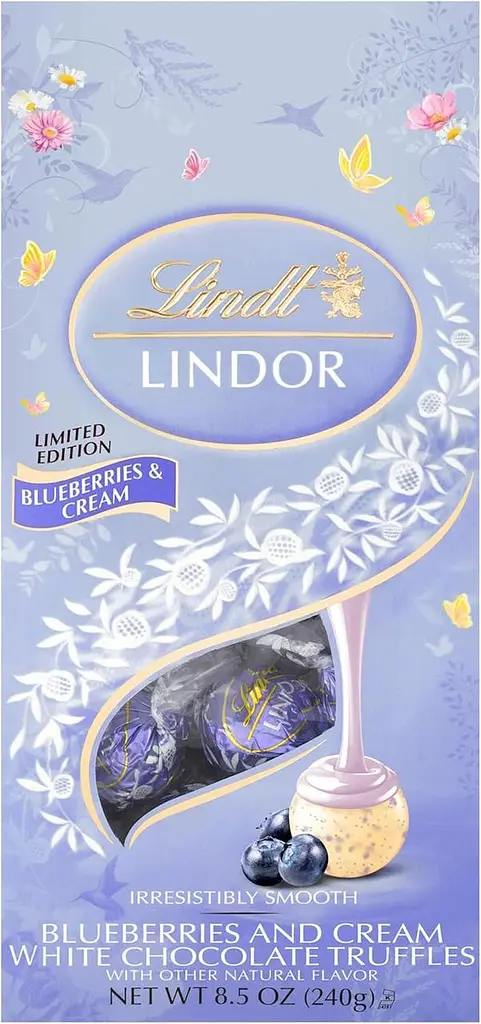 Шоколадні цукерки Lindt Lindor Blueberries Cream White Chocolate Candy 144г - фото 2
