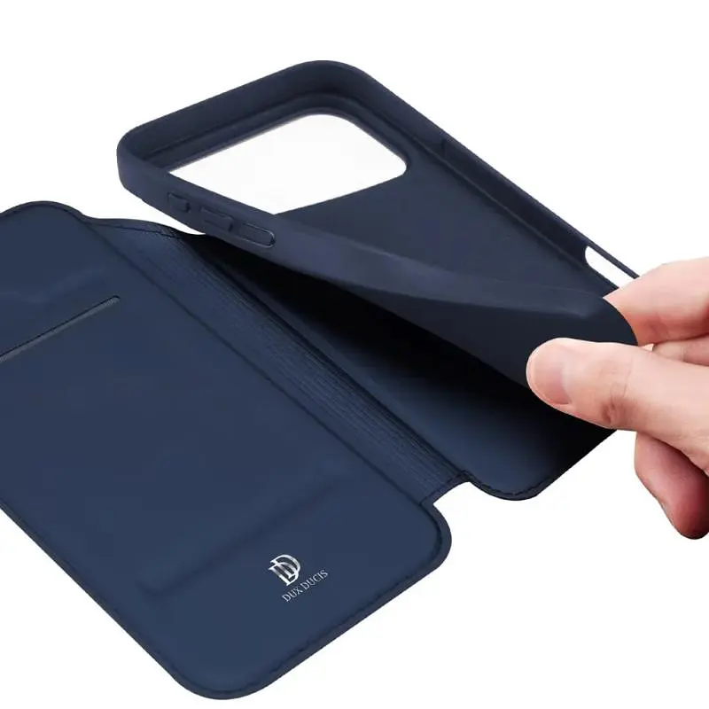 Чохол-книжка Dux Ducis з кишенею для візиток для Apple iPhone 17 Pro Max 6.9" Синій - фото 4