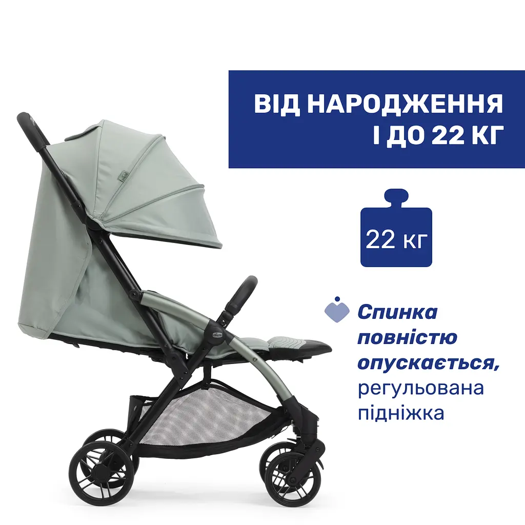 Прогулянкова коляска Chicco Goody Xplus М'ятний (87040.76)  - фото 3