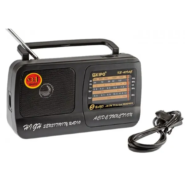 Радіоприймач всехвильовий FM 64-108 МГц, AM, SW від мережі 220V та батарейок 2*R20 радіо фм приймач Kipo KB 409 AC - фото 3