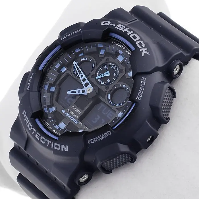Наручний годинник ударостійке кварцове Casio G-Shock GA-100-1A2ER Оригінал для чоловіків з полімерним ремінцем - фото 3