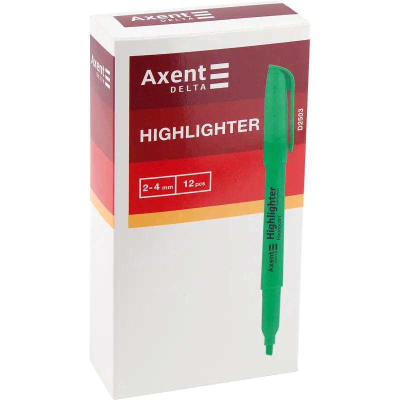 Набор маркеров Axent Highlighter D2503 клиновидный 2-4 мм 12 шт. оранжевый (D2503-12) - фото 2